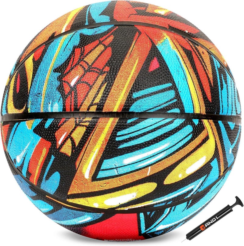 And1 Supreme Grip Official Regulation Size 7 (29.5 inches) Rubber Basketball - Deep Channel Construction Streetball, Made for Indoor Outdoor Games - Image 2